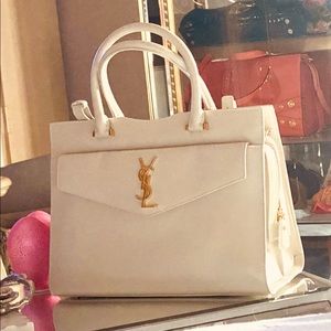 Yves St. Laurent Uptown Medium Satchel, Pristine